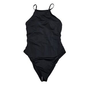 Andie The Asbury One Piece Women's Medium‎ Black High Neck Adjustable Straps NWT